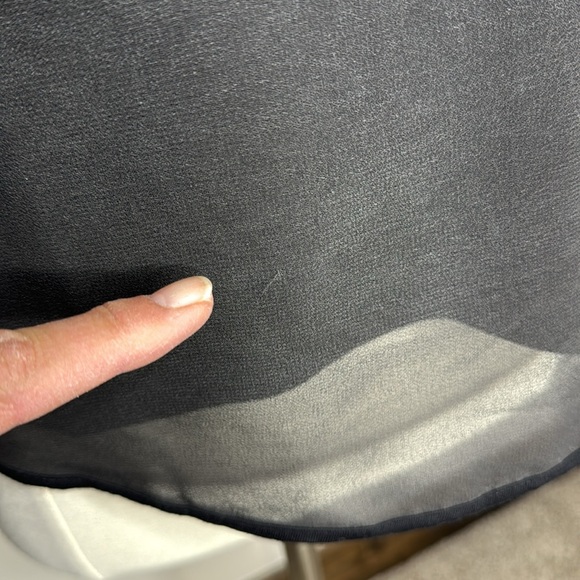 Tribal Jeans long sleeve top Sheer front overlay with black jewels Size Medium - Picture 4 of 9